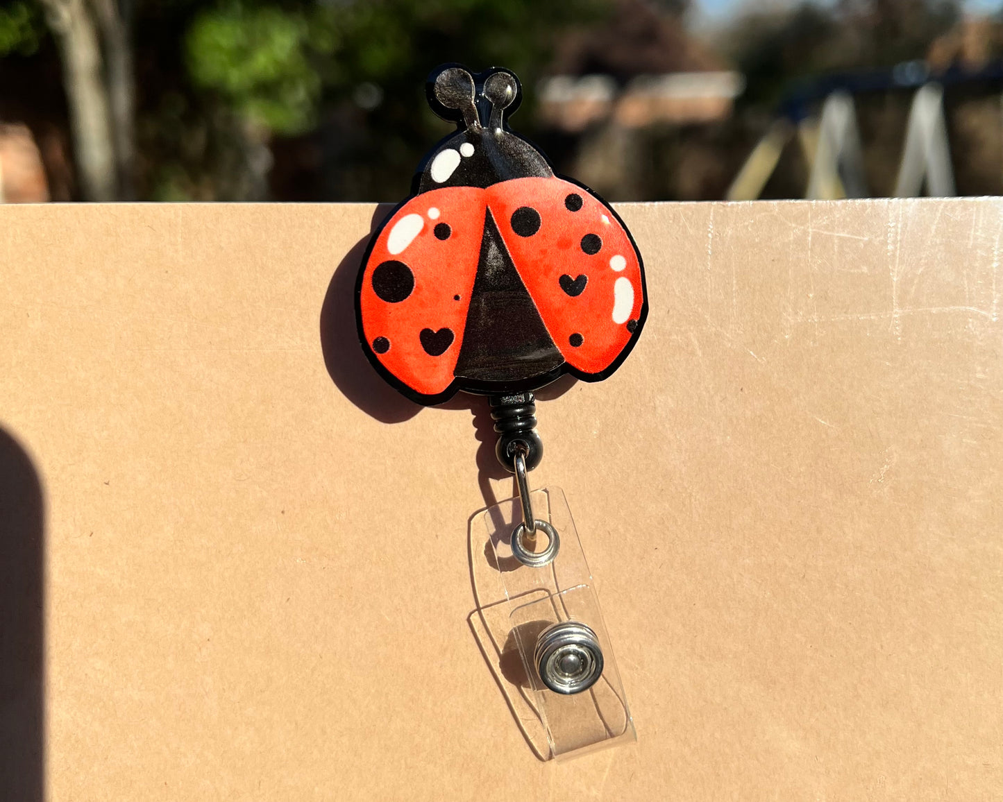 Lady Bug Badge Reel/ID Badge Reel/ Office Accessories/ School Accessories