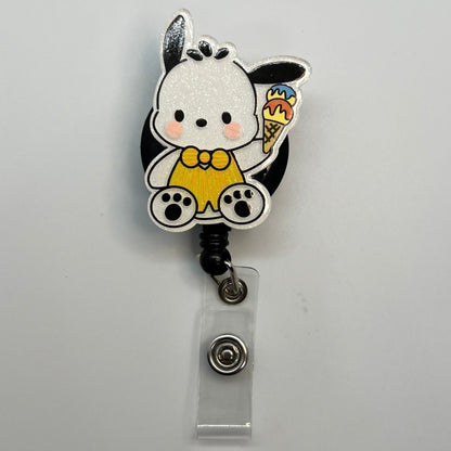 Pochacco  Acrylic Badge Reel