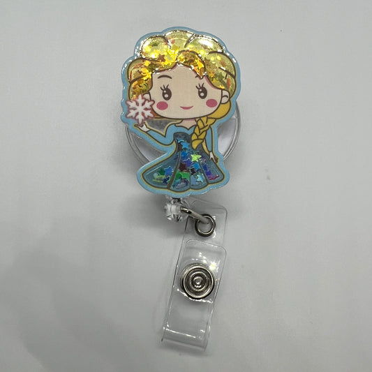 Princess Elsa Shaker Badge Reel