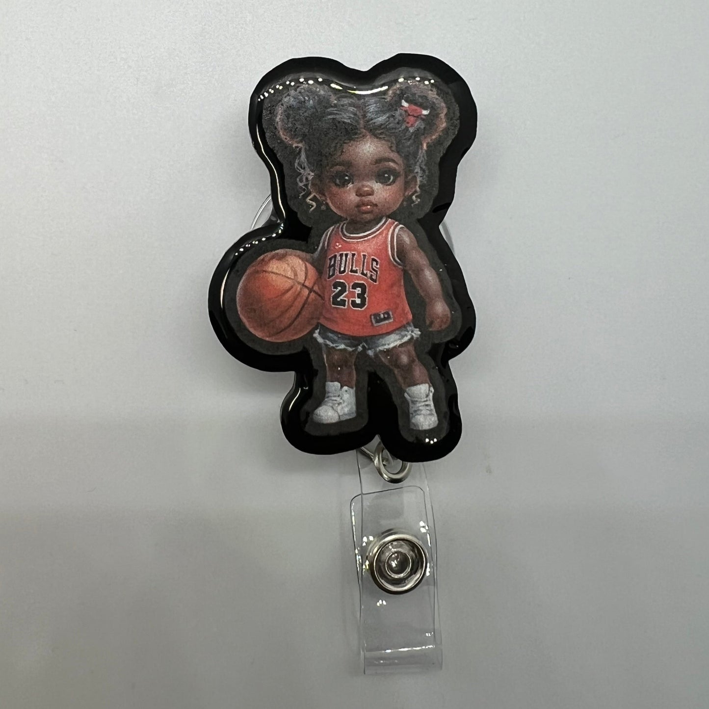 Basketball Girl (Dark) Badge Reel