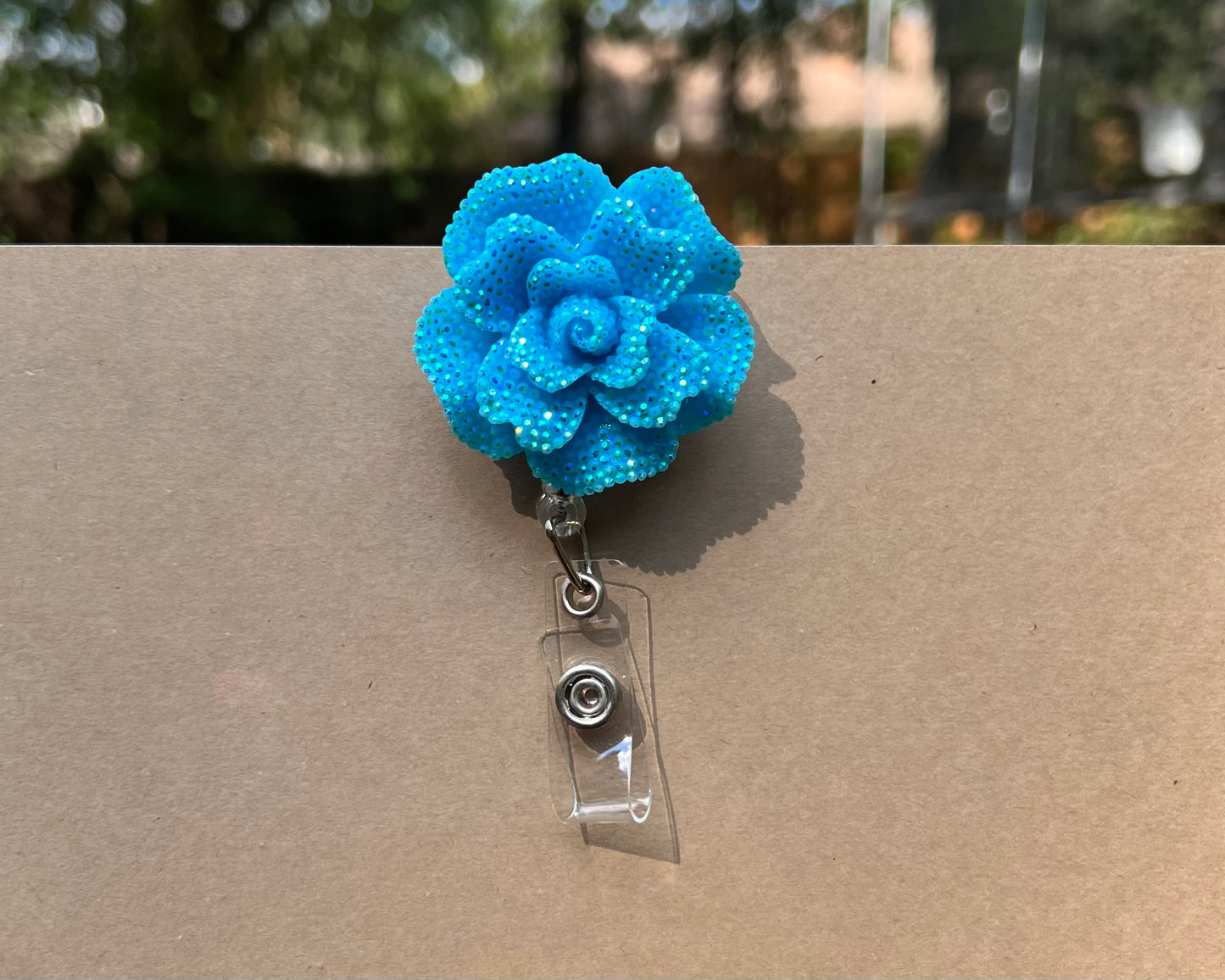 Bling Flower Badge Reel