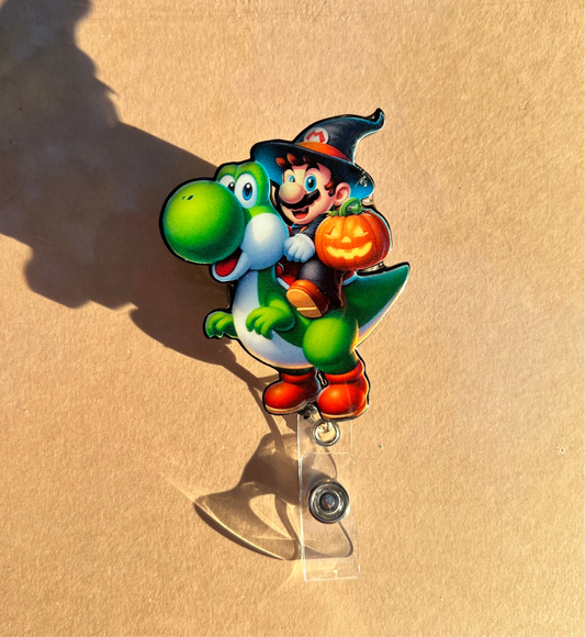 Super Mario Halloween Badge Reel