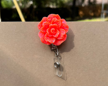 Bling Flower Badge Reel