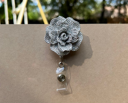 Bling Flower Badge Reel