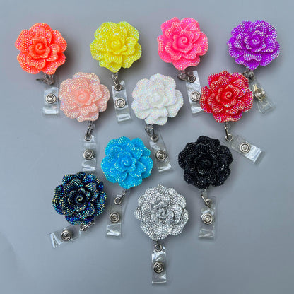 Bling Flower Badge Reel