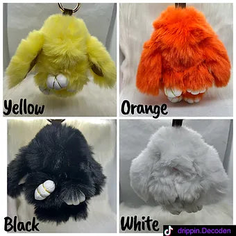 Fuzzy Bunny Keychain