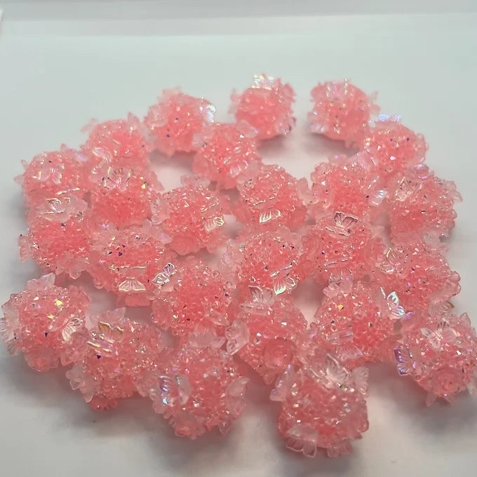 Butterfly/Rose Cluster Beads (5 PCS)