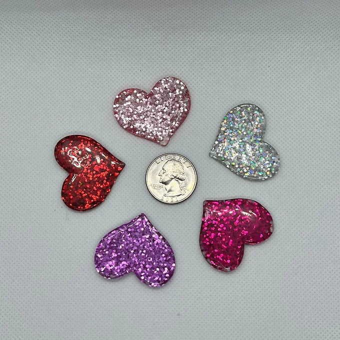 Glitter Hearts (5 PCS)