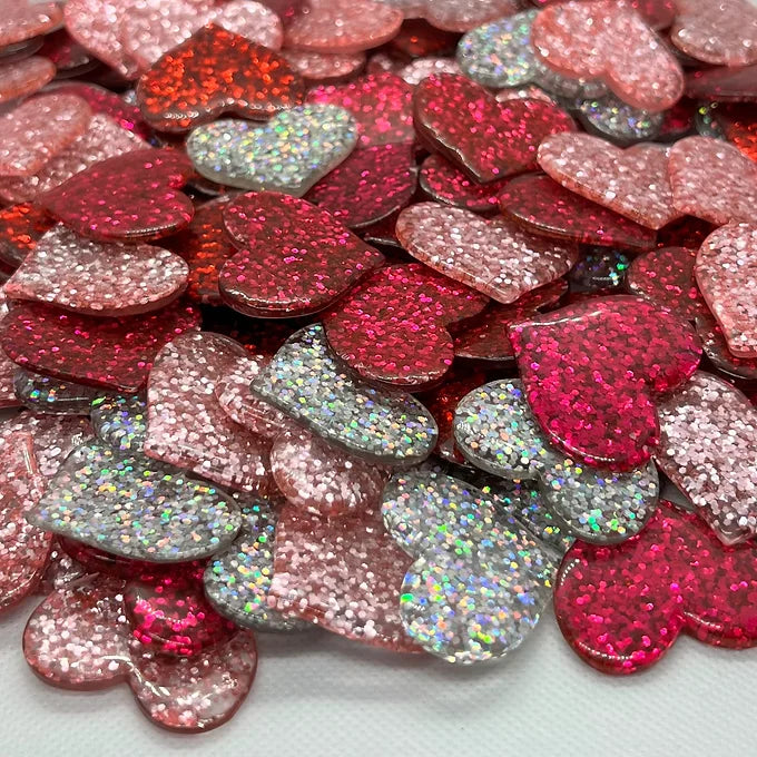 Glitter Hearts (5 PCS)