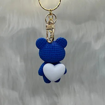 Acrylic Bear w/ Heart Keychain