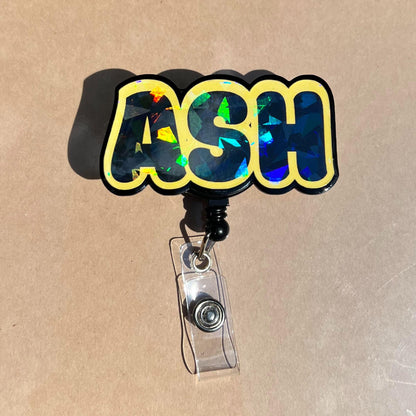 Custom Holographic Acrylic Name Badge Reel