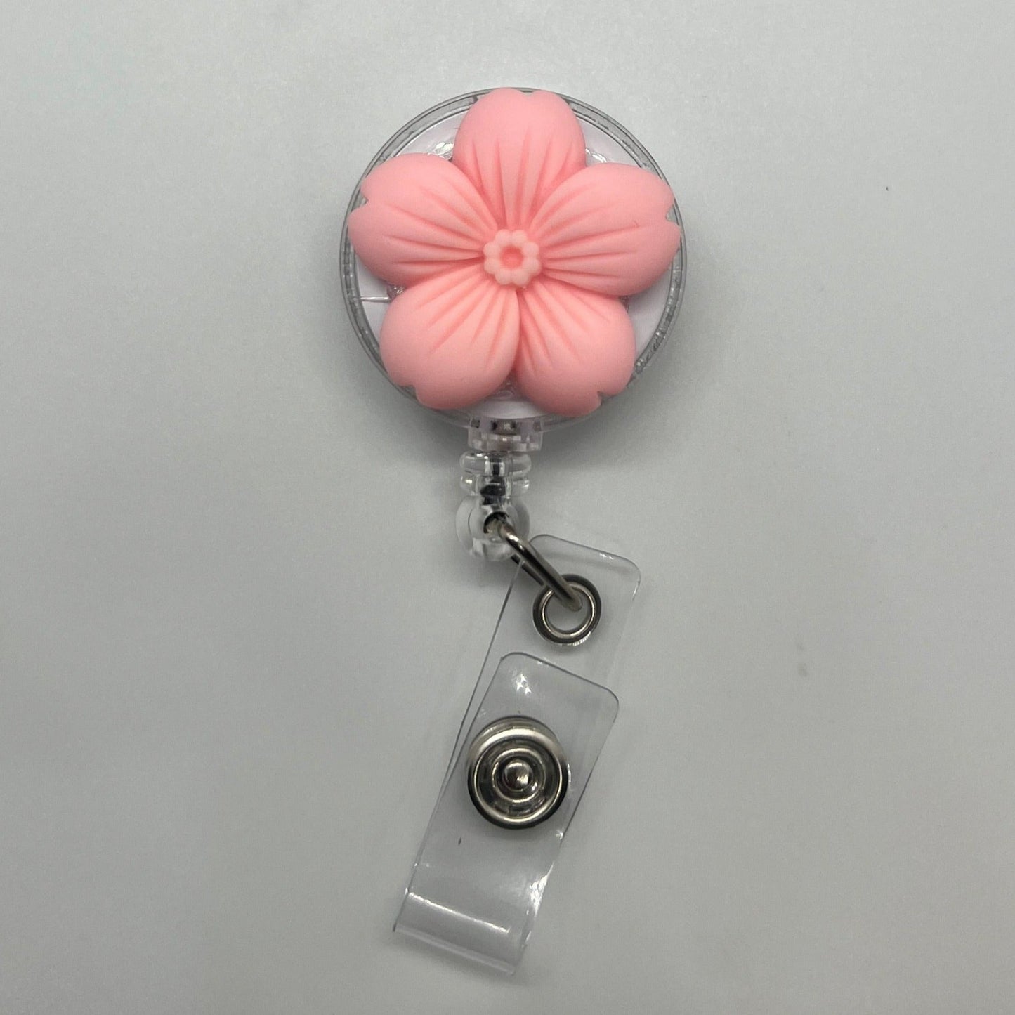 Pink Flower Badge Reel