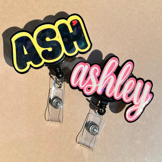 Custom Holographic Name Badge Reel